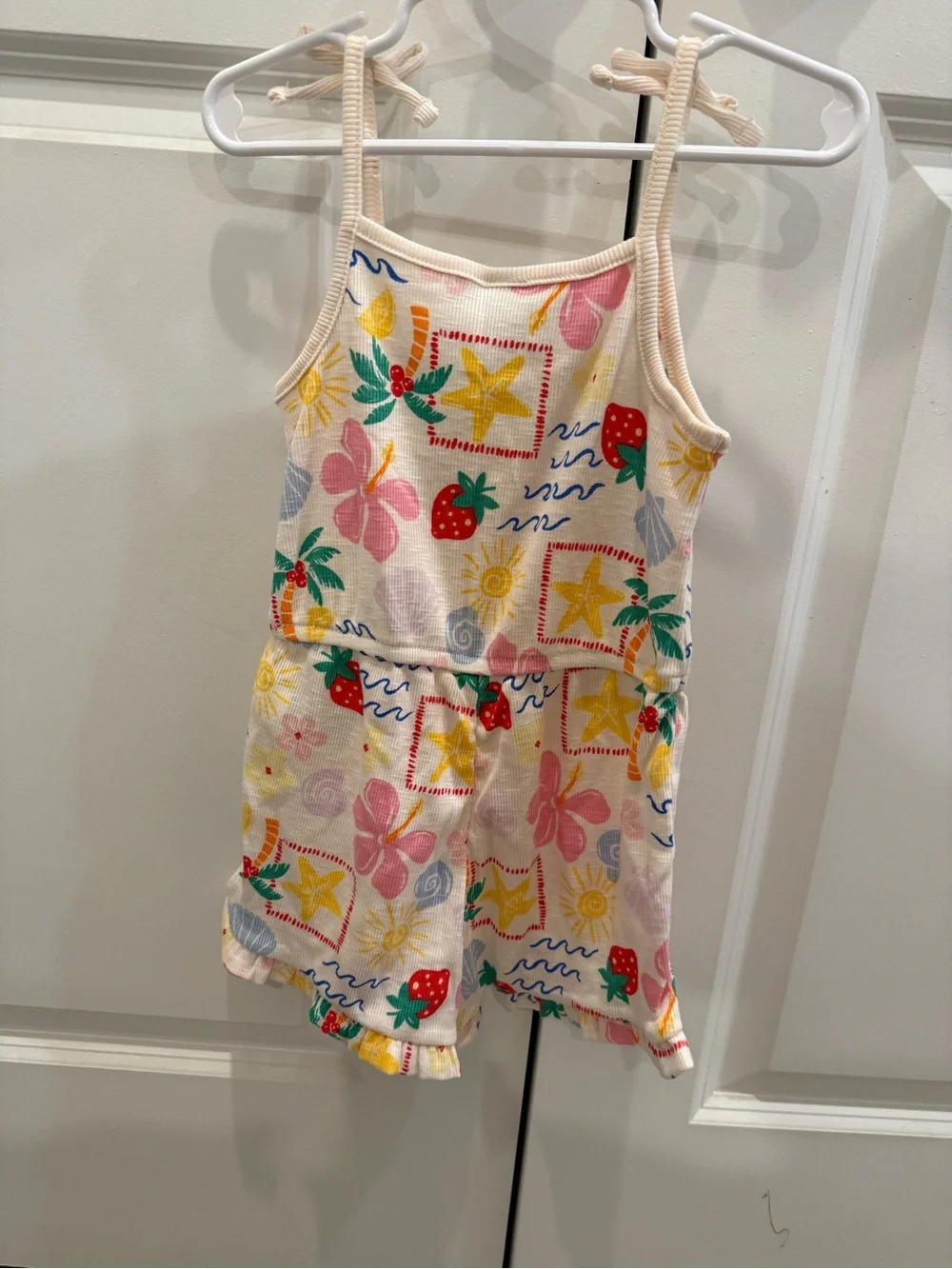 Old Navy 3T Romper with Yellow, Pink & Blue Prints